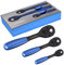 UYECOVE 3-teiliges Ratschenschlüssel-Set, 1/4 Zoll, 3/8 Zoll, 1/2 Zoll Antrieb, Ratschenschlüssel-Set mit Kürbis-Aluminium-Griff, 72 Zähne, umkehrbarer Schnellspanner-Cr-Mo-Kopf