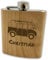 Holz Flachmann mit Name graviert | Geschenkidee Vatertag Männertag | Gravur personalisiertes Geschenk Outdoor Abenteuer Bus (Van)