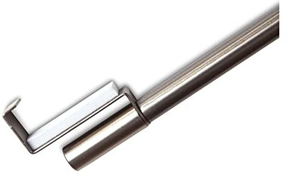 Deco-Raum Gardinenstange ausziehbar Edelstahl-optik Länge 60-90 cm Spannvitrage für Fenster Spannstange auf den Fensterflügel Durchmesser 9mm Metall