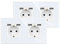 JIMEIDA Paquete de 2 tomas de corriente dobles con USB en blanco, 16 A, toma Schuko de cristal con carga rápida, conector USB, máx. 2,1 A, 157 x 86 mm, 250 V, 2 compartimentos