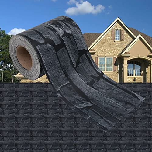 INLIFE Paravento da giardino in PVC, 35 x 0,19 m, effetto pietra, 3,15 kg, 147864