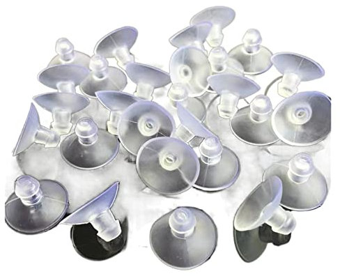 ELSAIL 5/10/20 STK Klare Saugnäpfe Saugstarke Saugnäpfe Transparente Weiche Auflage Glastisch Arbeitsplatte rutschfeste Festdichtung 18~30 mm (Color : 30mm, Size : 10pcs)