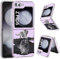Para Samsung Galaxy Z Flip 5 5G Carcasa Silicona Soft TPU Galaxy Z Flip 5 Gato Funda Ultra Delgada Z Flip 5 Slim Cases Transparente Animal Smartphone Case para Samsung Z Flip 5 Handy 6,7 (A)