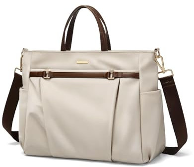 GOLF QUALITY Laptoptasche 15 Zoll Damen, Aktentasche Wasserdicht Messenger Bag, Business Notebook Computer Umhänge Tasche Schultertasche für College Büro Arbeit, Aprikose