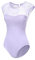Lanbodance Kurzärmeliger Ballettanzug für Erwachsene, Tanz, Gymnastik, Body, Lavendel/Spitze, XL