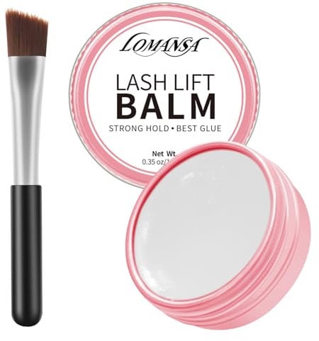 Lomansa Wimpernlifting Kleber, Lash Glue Balm, Lash Lift Glue für Wimpern Lifting und Brow Lifting, Hochviskoses, Viele Geschmacksrichtungen(White Peach)