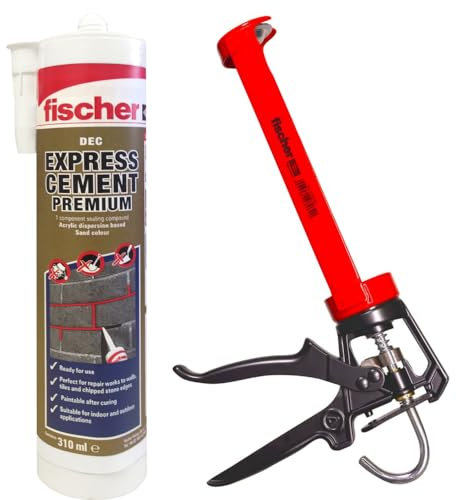 fischer 570964 Express Cement Sand 310ml and KPM 3 Applicator Gun Bundle