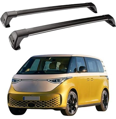 DPBXQ 2 Stück Aluminium Dachträger für ID. Buzz 2022 2023,DACHTRÄGER AUS Aluminium Fahrradträger Dachboxen Dachgepäckablage,1
