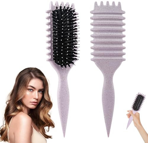 LEERMEIZI Curl Defining Brush, Bounce Defining Curl Brush,Brosse Cheveux Bouclés, Brosse Boucle, Brosse à Cheveux,Brosse Demelante Cheveux, pour les Femmes et les Hommes