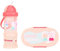 Peppa Pig Kids Lunch Box, Sipper ‘n’ Snacker Bottle Multi Compartment Storage Lunch Box, Side Clip Closure, BPA Free, Microwave/Dishwasher Safe (2, Pink)