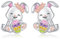HOOHWE Ostern Kaninchen Ohrringe für Frauen 925 Sterling Silber Hase Ohrstecker Hypoallergene Tier Schmuck Oster Geschenke für Damen Mädchen Tochter Kinder