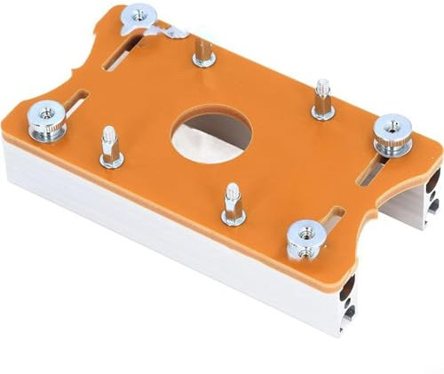 BlissfulAbode 2 in 1 Compact Wood Palm Router Base Slotting Bracket Aluminum Trimming Machine Attachment for Woodworking Projects(A)