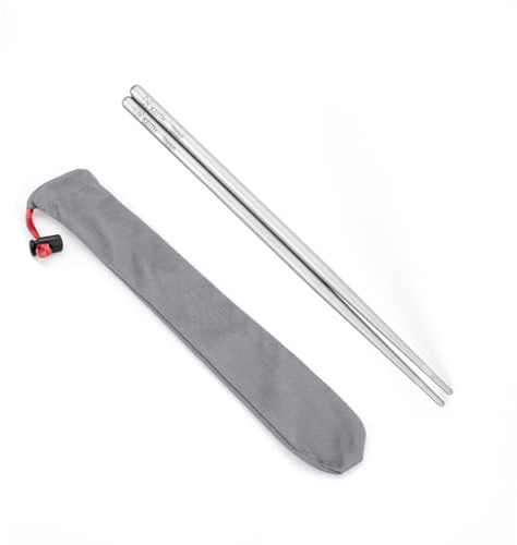 KEITH Titanium Chopsticks, Lightweight Round Hollow Design, Camping Utensils (9.25in Ti5620)