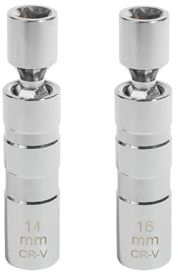 Xibao 2PCS Clé à Bougie pour Voitures,Clé de Démontage de Douille pour Réparation Automobile,16mm/14mm Longue,Compatible avec Les Modèles N54,N55,N20,N26,S55,N63,B46,B48,B58,R55,R56,R57 et R60