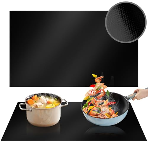 54 x 90cm Induction Hob Protector Mat,Magnetic Silicone Induction Hob Cover | Heat Resistant & Scratch Protector, Non-Slip Surface, Multifunctional BPA-Free Silicone Mat