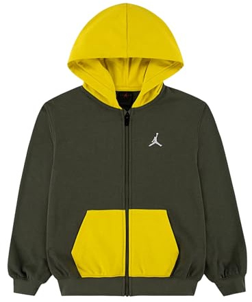 Jordan Felpa con Cappuccio e Zip Ragazzo MJ Brooklyn, Verde