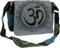GURU SHOP Schultertasche, Hippie Tasche, Goa Tasche Om - Grau, Unisex - Erwachsene, Baumwolle, 22x35x20 cm