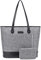 UTOTEBAG Sacs Cabas Femmes Sac à Main Portés épaule en Nylon Sac Fourre-Tout Imperméable Sacoche Ordinateur 15.6 Pouces Sac Shopping Sac Messager Multifonctionnel pour Bureau Université,Gris
