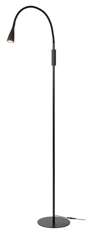 LUCIDE ZOZY - Stehlampe Mit Leselampe - LED 3 StepDim - 1x4W 3000K - Schwarz