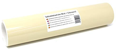 Finest Folia 3m x 31cm Plotterfolie 105 Farben Matt/Glänzend Selbstklebend Bastelfolie zum Plotten Möbelfolie (082 Beige, Matt)