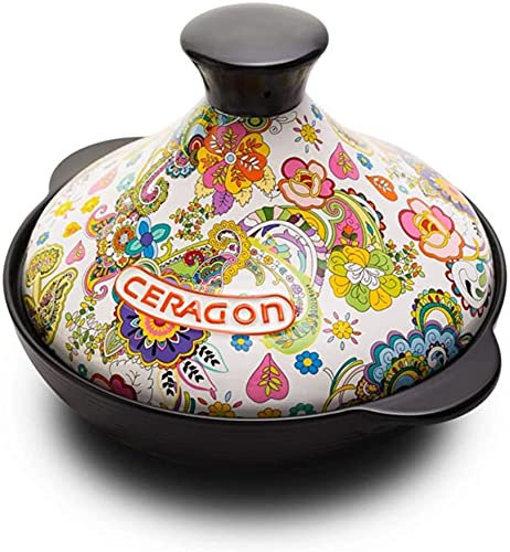 ZHEYANG Schmortopf Kochtopf Retro Hochtemperatur Keramik Auflaufsuppe Slow Cooker Gas General, handgemachte handbemalte Taji Pot Cast