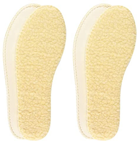 Knixmax 2 Pairs Knixmax Faux Lambswool Insoles for Men - Warm Synthetic Lamb Fleece Shoe Insoles Soft Inner Soles Thermo Shoe Lined Beige 9UK - 43EU