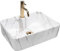 Rea VASQUE À POSER Kelly Marmo Lavabo Salle de Bain 490 x 380 x 135 mm en Céramique (imitation de pierre)