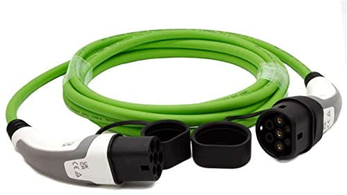 Mode 3 Type 2 Plug EV (Electric Car/Van) Charging Cable 5 Metres 32 Amp Single-Phase 7.4KW Masterplug Colour: Green