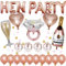Party-Dekorationsballons, 1 Stück Buchstabenballon HEN PARTY, 14 Stück Latexballons, 5 Stück Folienballons in verschiedenen Formen, 2 m sternförmige Hängegirlande für Brautparty-Dekoration