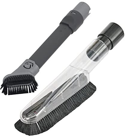SPARES2GO 2-in-1 Crevice Tool and Soft Dusting Brush Kit Compatible with Shark Rotator Lift-Away Vacuum Cleaner