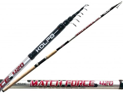Kolpo canna da pesca radiosa Match telescopica metri 4.20 azione 10/80 gr in carbonio pesca all'inglese e bombarda
