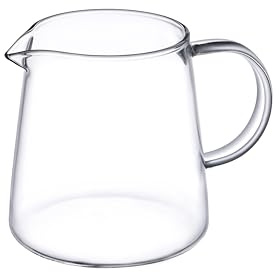 JIEJE Small Glass Pitcher, 8.5 Ounces, Mini Glass Tea Pitcher (1 Pack)
