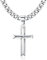 JeweBella Kreuz Kette Herren Damen 925 Sterling Silber Kreuz Anhänger mit 5MM Breit Edelstahl Panzerkette Herren Länge 40/45/50/55/60CM
