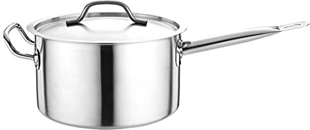 Edelstahl Kochtopf mit Deckel für alle Herdarten Topf in 11 Größen Ø 28cm - Höhe 16cm