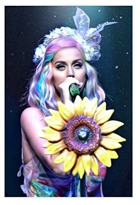 FUKITT Katy Perry Poster auf Leinwand, Schlafzimmer-Dekor, Sportlandschaft, Büro, Raumdekoration, Geschenk, ungerahmt, 30 x 45 cm