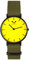 Barbosa - Orologio Sportivo Slim Giallo - Cinturino in Nylon Verde Militare - Orologio Minimale - Unisex