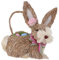 ibasenice Straw Rabbit Ornament Wicker Basket Fruit Straw Basket Straw Rabbit Decor Natural Wicker Bowl Woven Rabbit Figurine Desktop Rabbit Statue Desktop Decor Baby Bunny Storage Basket