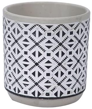 Decorative Aztec Style Small Ceramic Plant Pot Indoor Home House Flower Succulent Cactus Herb Round Planter Cover Holder