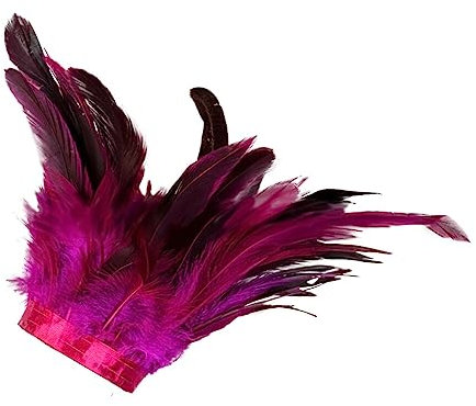 MoreChioce Poignets Plumes, Bracelets en Plumes Brassards en Plumes pour Femmes Moelleux et Naturels Accessoire de Costume pour Femmes Brassards en Plumes de Mode pour Halloween Party Cosplay,Rose