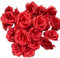 Corkwaw Künstliche Rosenköpfe, Seidenrosenköpfe, 7,6 cm, für Hochzeit, Party, Zuhause, Garten, Dekoration, Basteln, Geschenkbox, Dekoration, Rot, 25 Stück