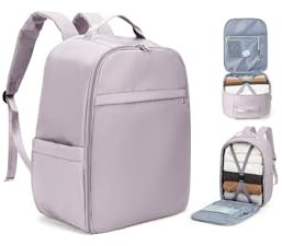 SZLX Zaino Ryanair Bagaglio a Mano Donna Borse da Cabina per Easyjet 45x36x20 Zaino da Viaggio Uomo Borsa da Viaggio Cabina Aereo Laptop 15,6 Pollici Impermeabile Travel Backpack Rosa Porpora