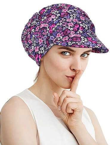 Alnorm Newsboy-Mütze für Damen Dunkel Lila