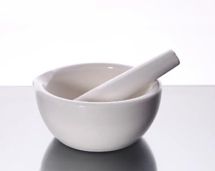 Keramikmörser mit Mahlstab, Mörser-Rührschüssel, Labor-Mahl-Triturator (Size : 160mm)