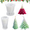 2 Stück Weihnachtsbaum Kerzenform Silikon, 3D Weihnachtsbaum Kerzengießform, Kerzenformen zum Gießen, Weihnachtsbaum Silikonform Kerze für DIY Duftkerze für DIY Seife Schokolade Kerzenherstellung