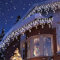 Christmas Outdoor Connectable Icicle Lights Battery Powered Waterproof with 8 Multi-Function, Timer & Memory (10m, Bright White)