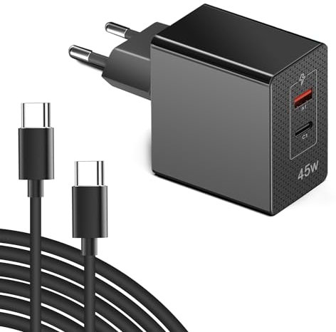 TAIFU 45W 40W USB C Netzteil für iPhone 17 16 15 Air/Pro/Pro Max, Nintendo Switch 2, Samsung Galaxy A55 S24 Plus S22 Ultra Ladekabel Superschnellladen PD 3.0 Adapter Charger Ladegerät