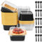 150PCS/50 Sets Mini Loaf Cake Cases, 150ML Reusable Loaf Pans with Lids and Spoons Use for Air Fryer Oven, Aluminum Foil Baking Pans Tray Bake Tins for Making Baking Bread, Cake, Cheesecake