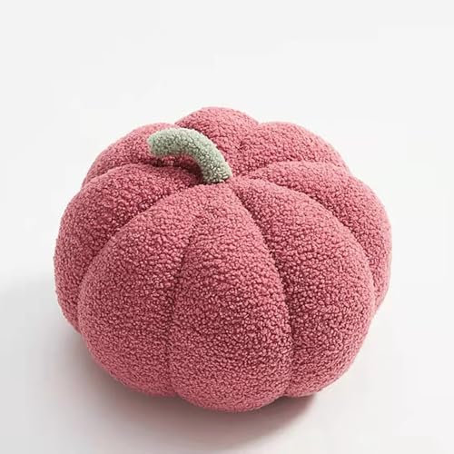 VFDC Kürbis Kissen, Halloween Deko, Kürbis Deko, Halloween Kissen, Halloween Deko Kürbis, Pumpkin Throw Pillow für Kinderzimmer Sofa Dekoration, Rosa, 20cm