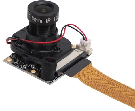 Goshyda RasPi 5 Zero-Kameramodul, IR-Nachtsichtkameramodul 5 MP 1080P HD IR-Cut-Lichterkennung mit OV5647-Sensor, 3,6-mm-Objektiv, CSI-Anschluss, 75° Objektivwinkel, für RasPi 5 Zero-Serie