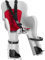 Generico BMZ SEGGIOLINO Anteriore Bicicletta Montaggio al Manubrio con Gancio Made in Italy (Grigio Chiaro)